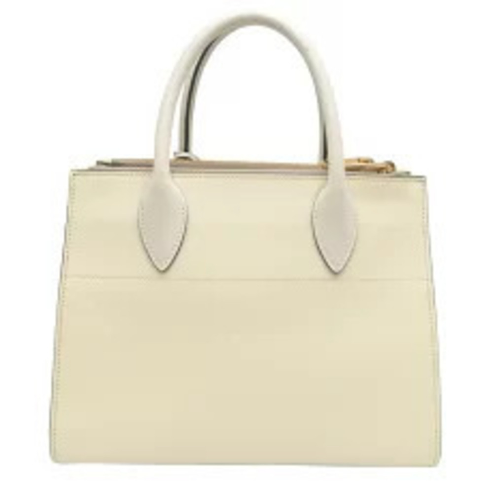 Prada White Handbag Palladium CITY SAFFIANO Bag BIANCO Nero C Black White Black